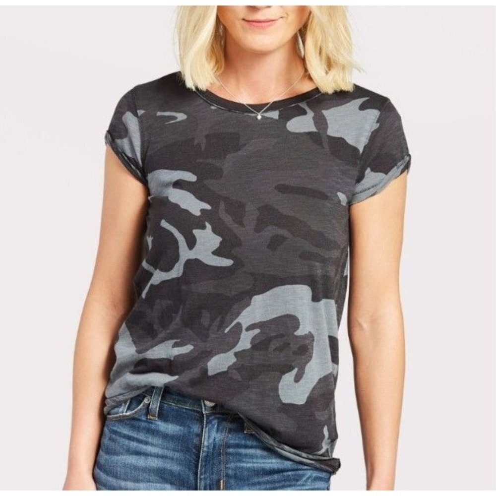 We The Free Grey Camo Clare Tee Size M